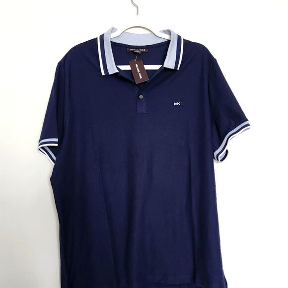 NEW MICHAEL KORS MEN'S SHIRT BLUE COLOR SIZE XL    with button-down collar. - Picture 1 of 3